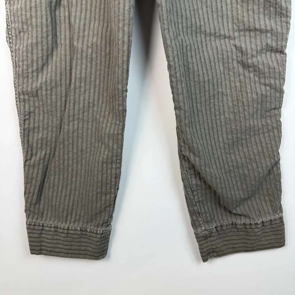 James Perse Utility Crop Jogger Pants Women (M) Olive Stripe WSSC1981 $225 - Picture 6 of 12